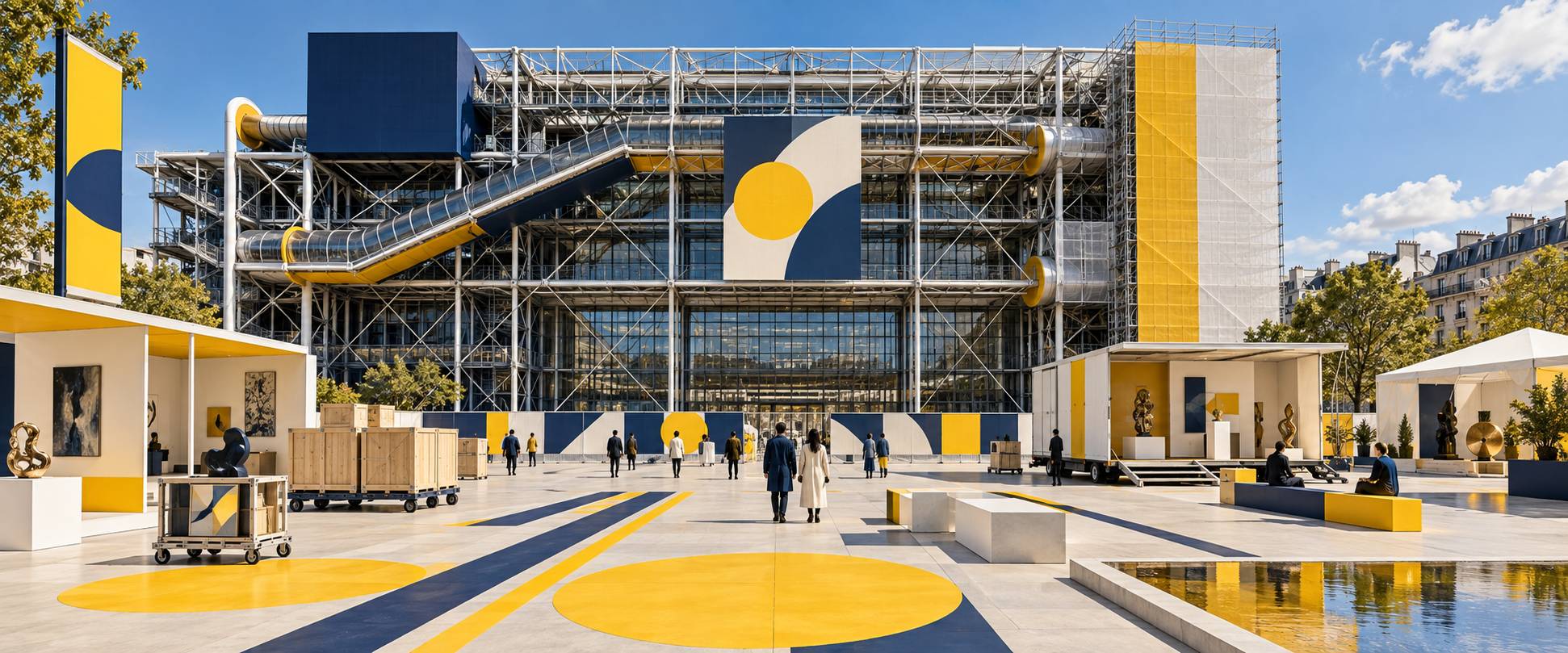 Illustration éditoriale du sujet : Explorez les merveilles du Centre Pompidou : Le cœur artistique de Paris