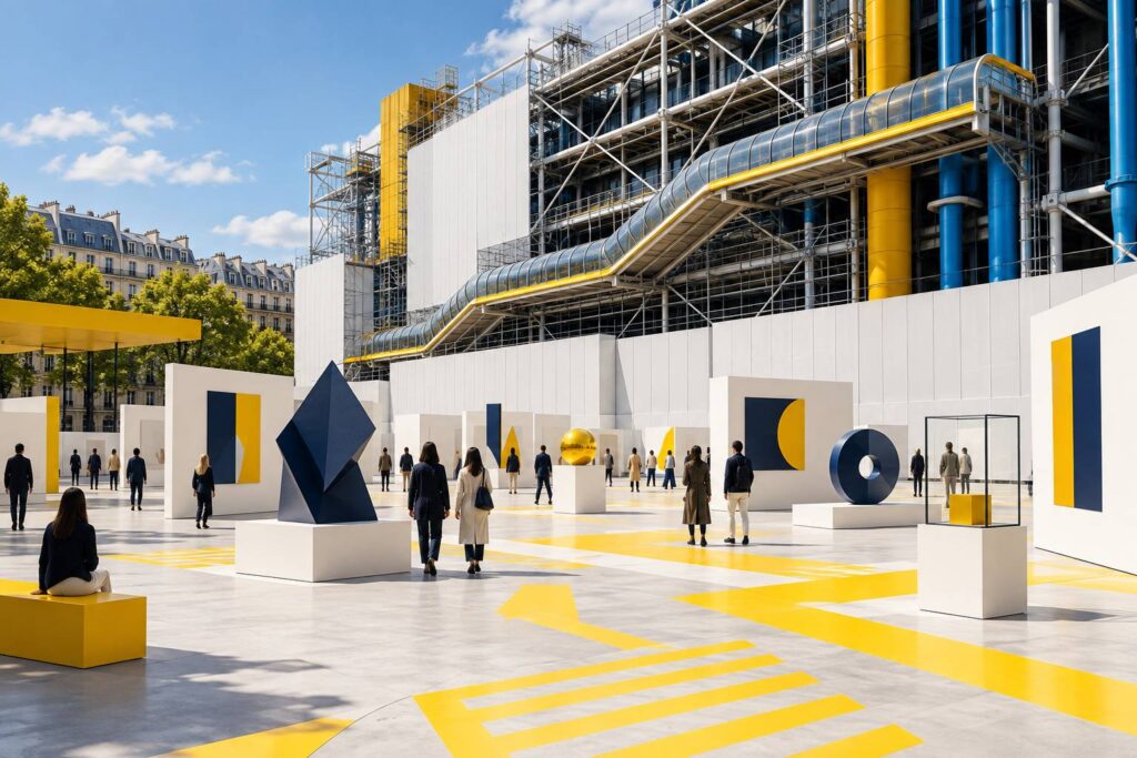 Illustration éditoriale du sujet : Explorez les merveilles du Centre Pompidou : Le cœur artistique de Paris