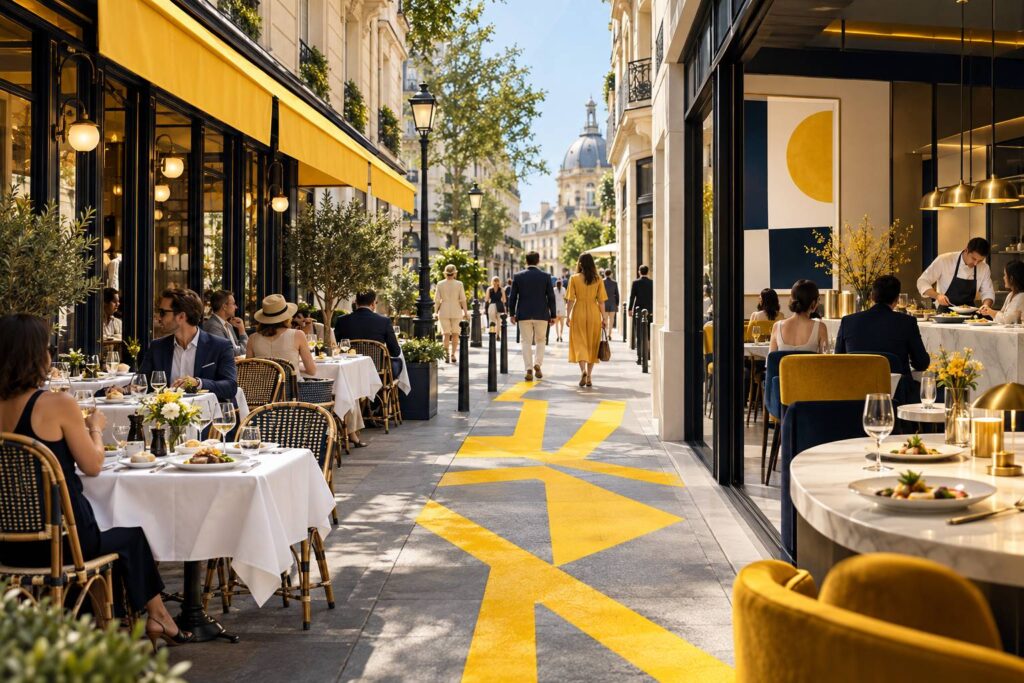 Illustration éditoriale du sujet : Paris à table : nos adresses incontournables entre tradition française et modernité culinaire